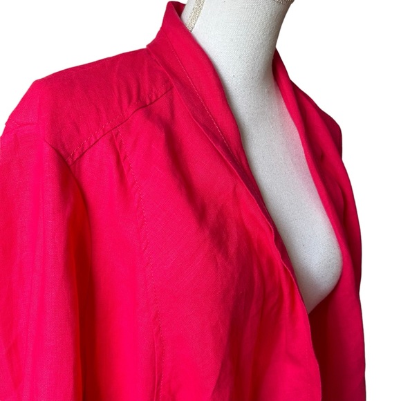 Chico's Women's NWT Linen Flyaway Francesca Jacket Size 2 USA SZ Large … - Picture 6 of 16